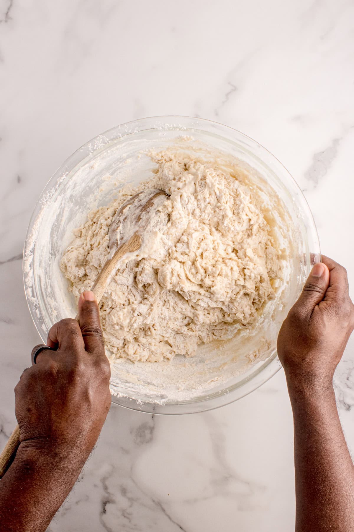 Mixing the dough