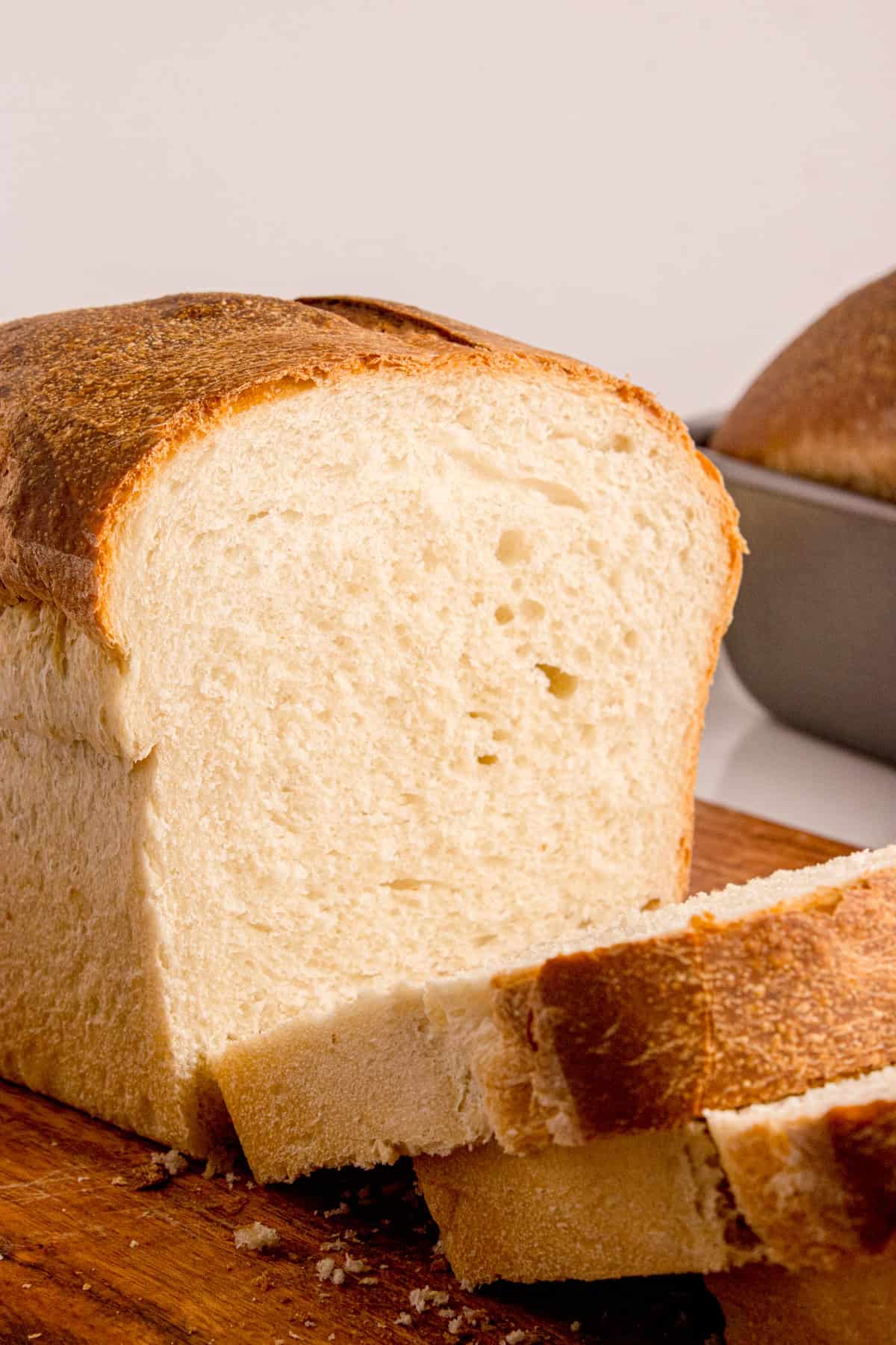 A loaf that has been sliced.