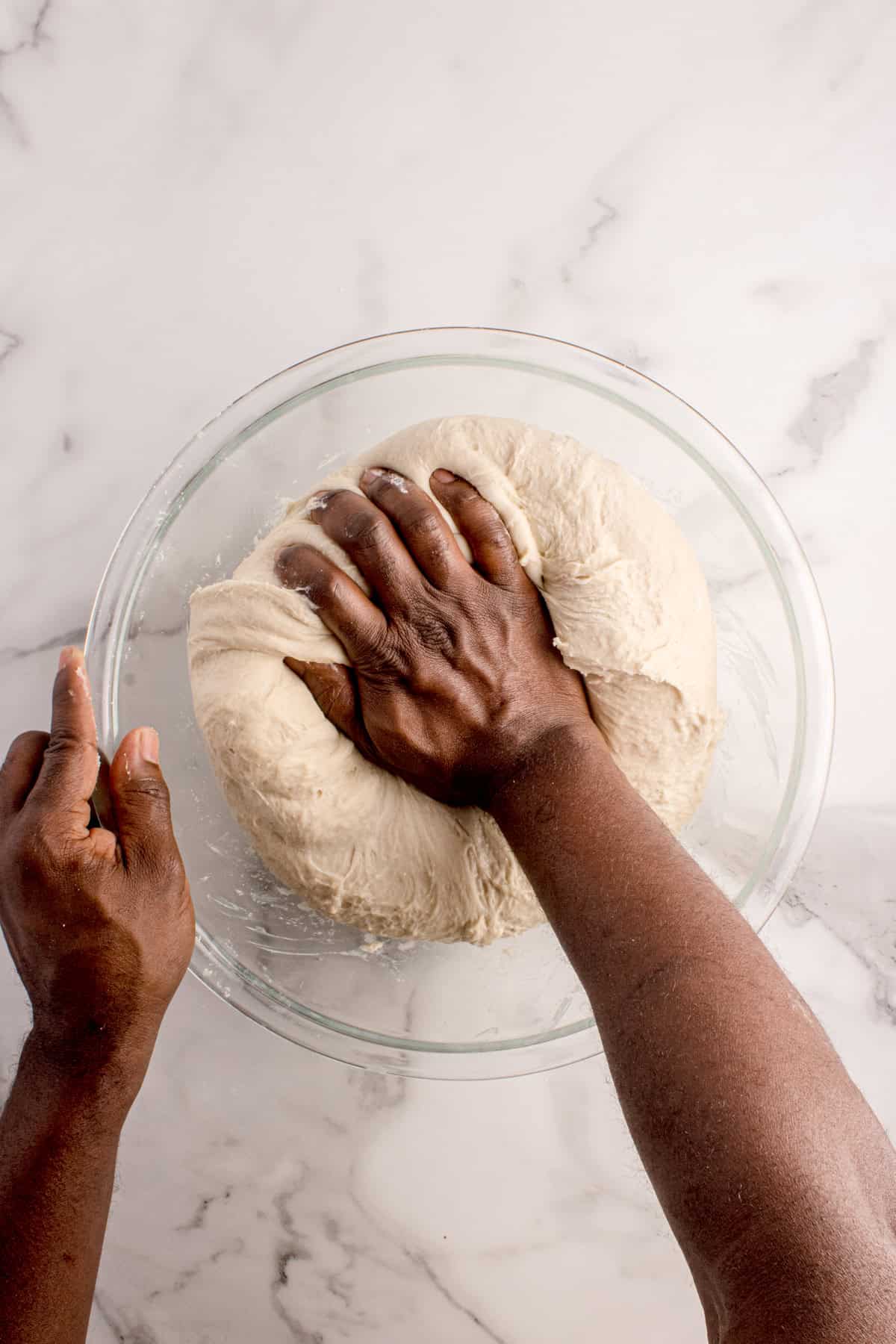 Kneading the dough