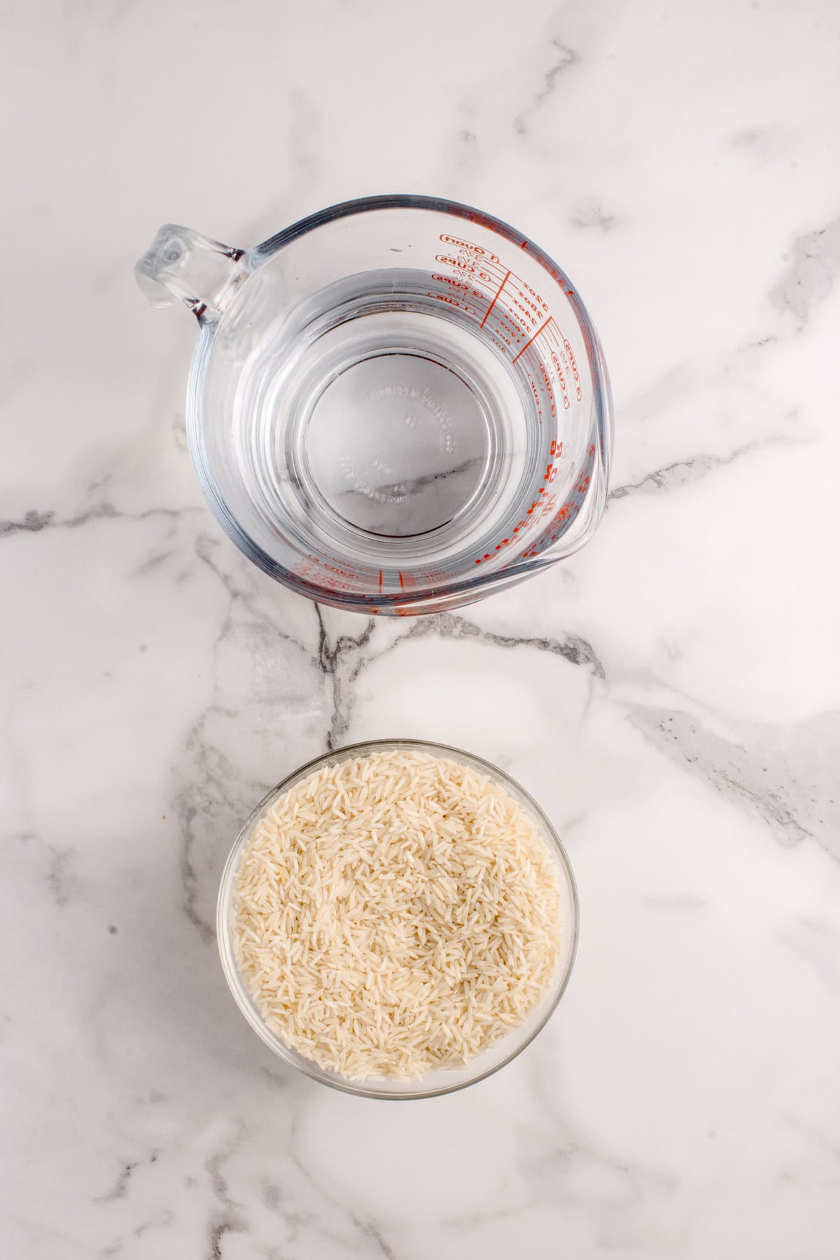Ingredients for this how to cook rice on the stove recipe