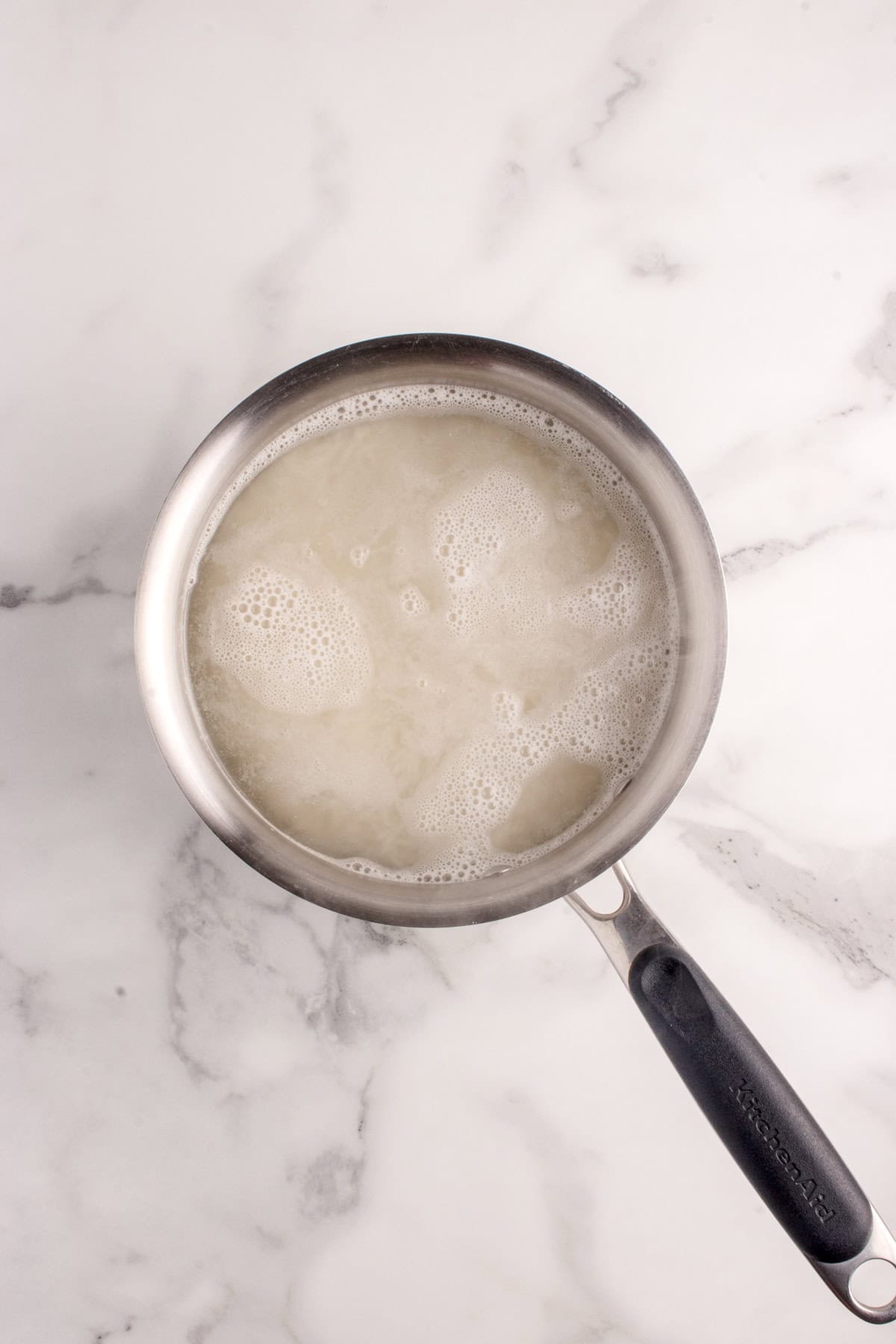Rice in a sauce pan