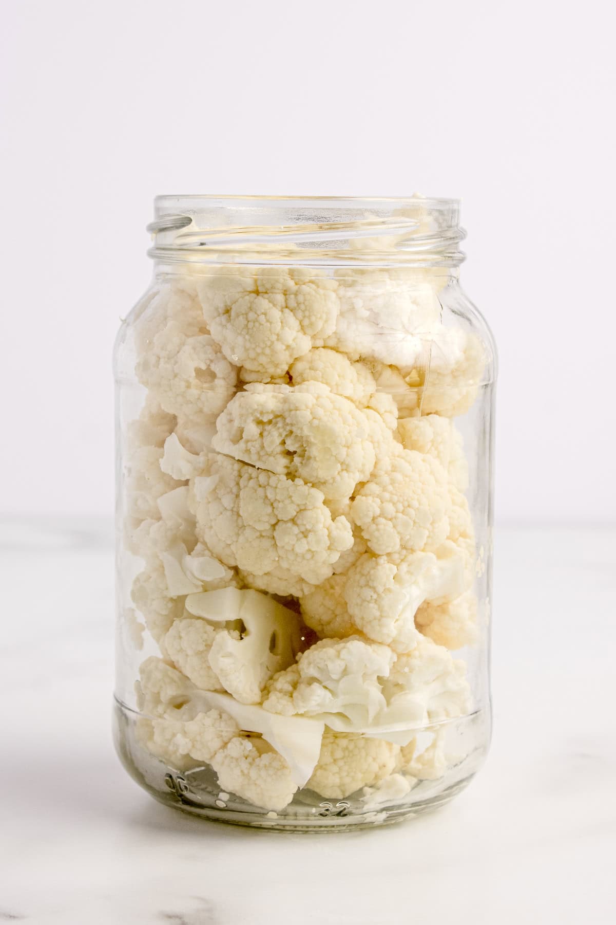 Jar full of cauliflower