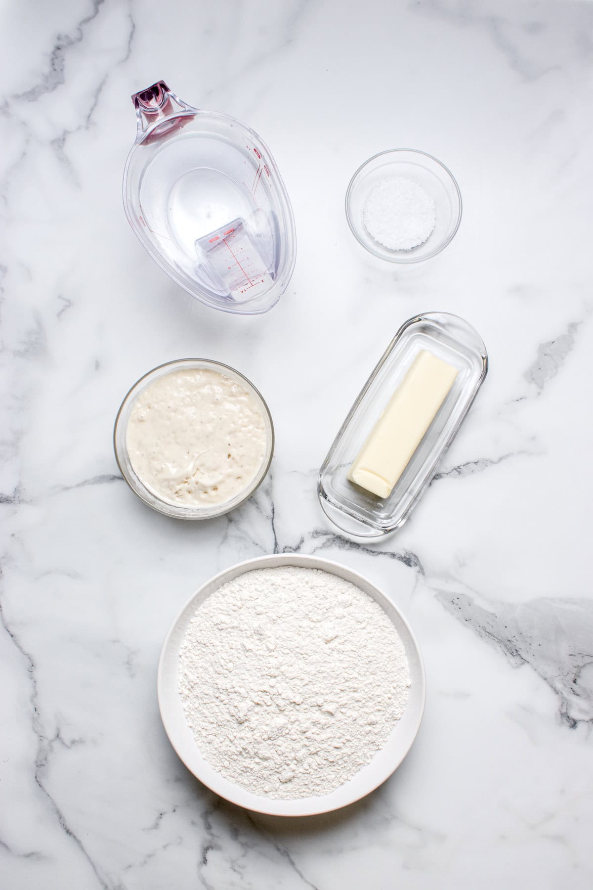 Ingredients for this Sourdough Croissant Loaf recipe