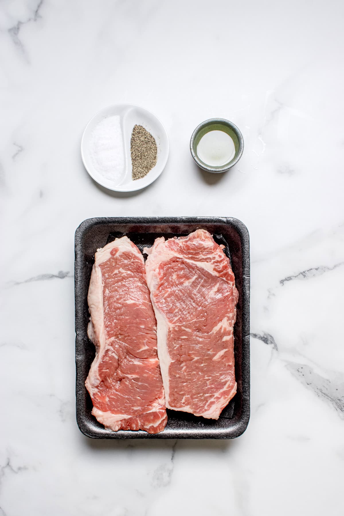 Ingredients needed for this steak recipe