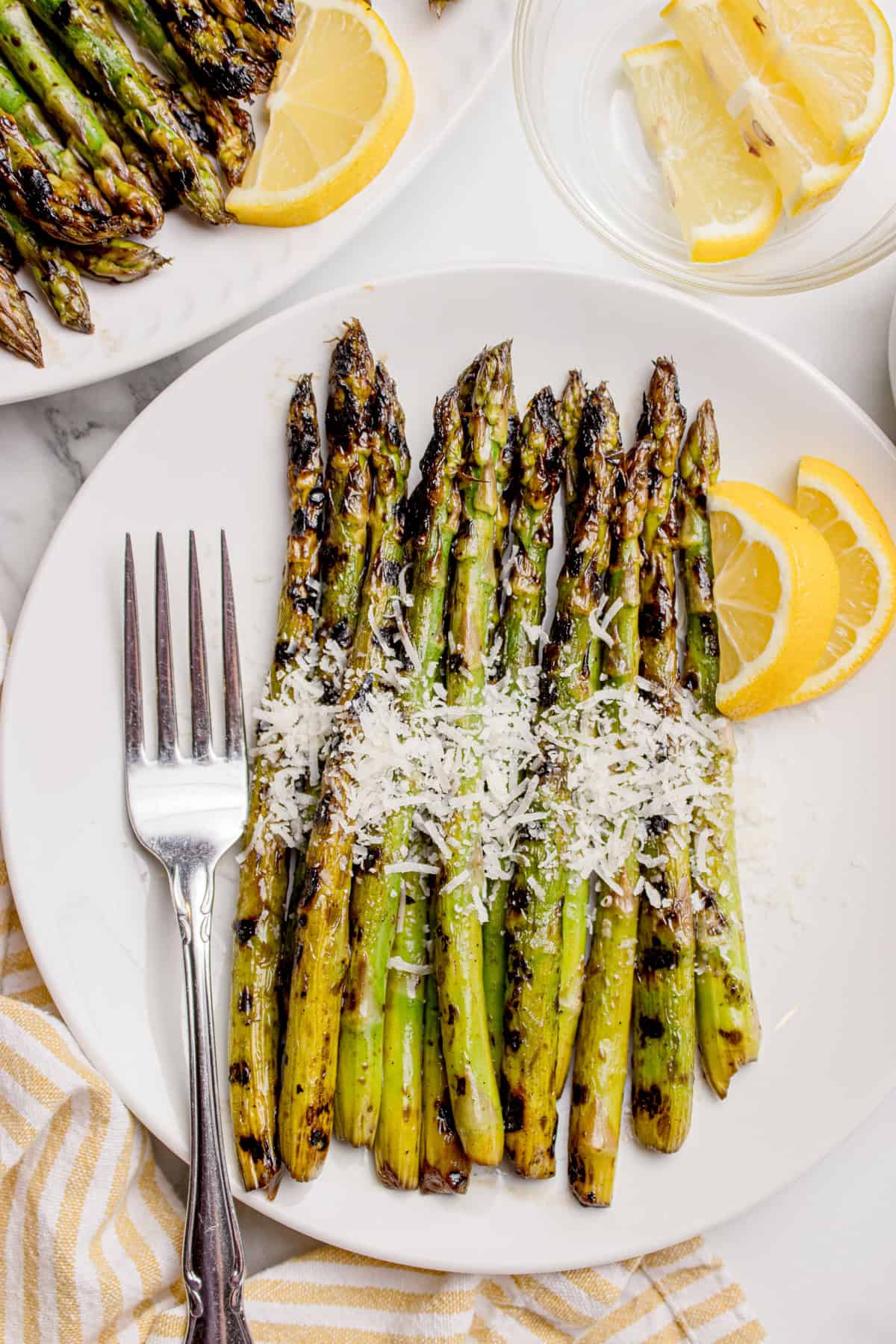 Grilled Asparagus on a plate