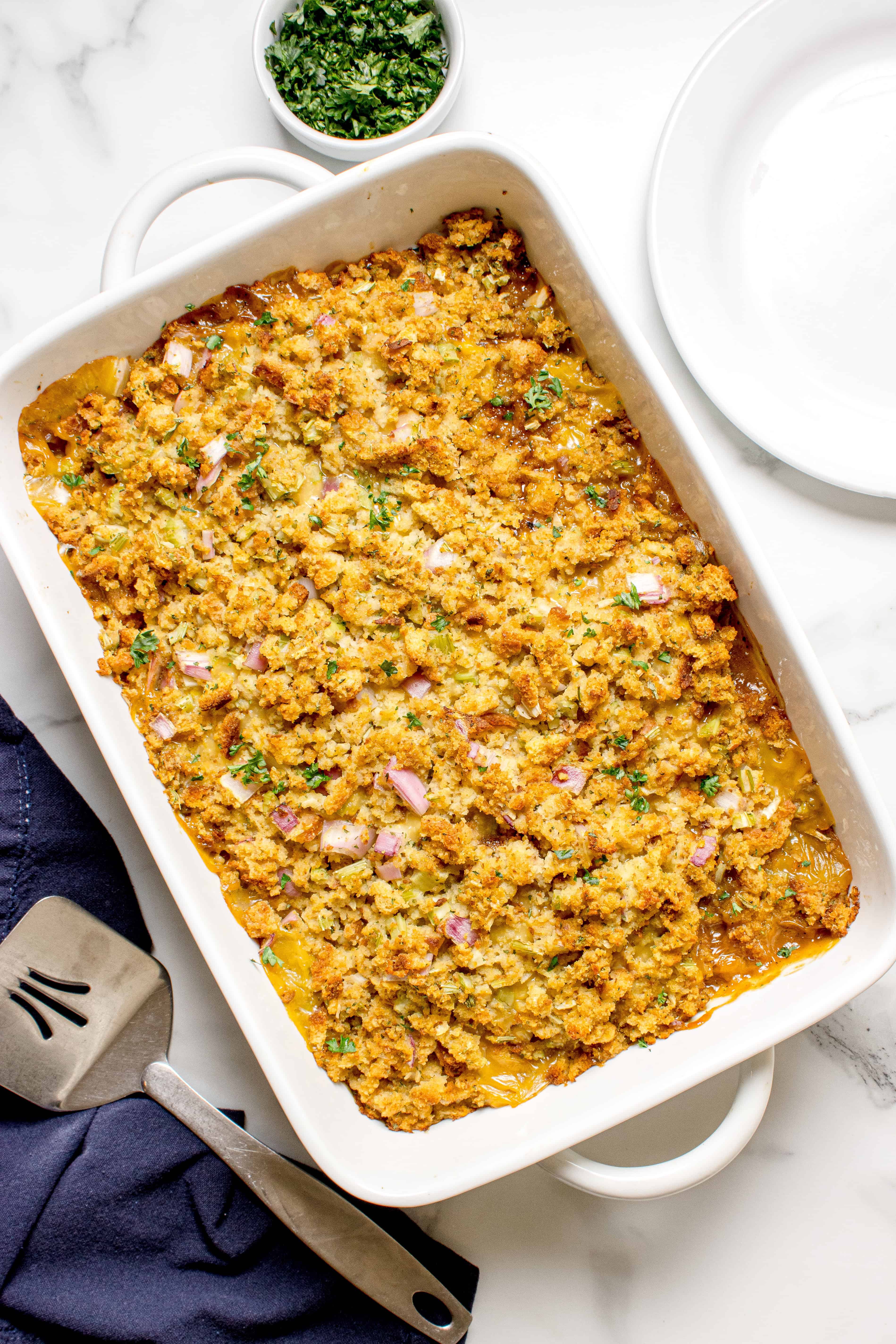 Baked pork chop stuffing casserole