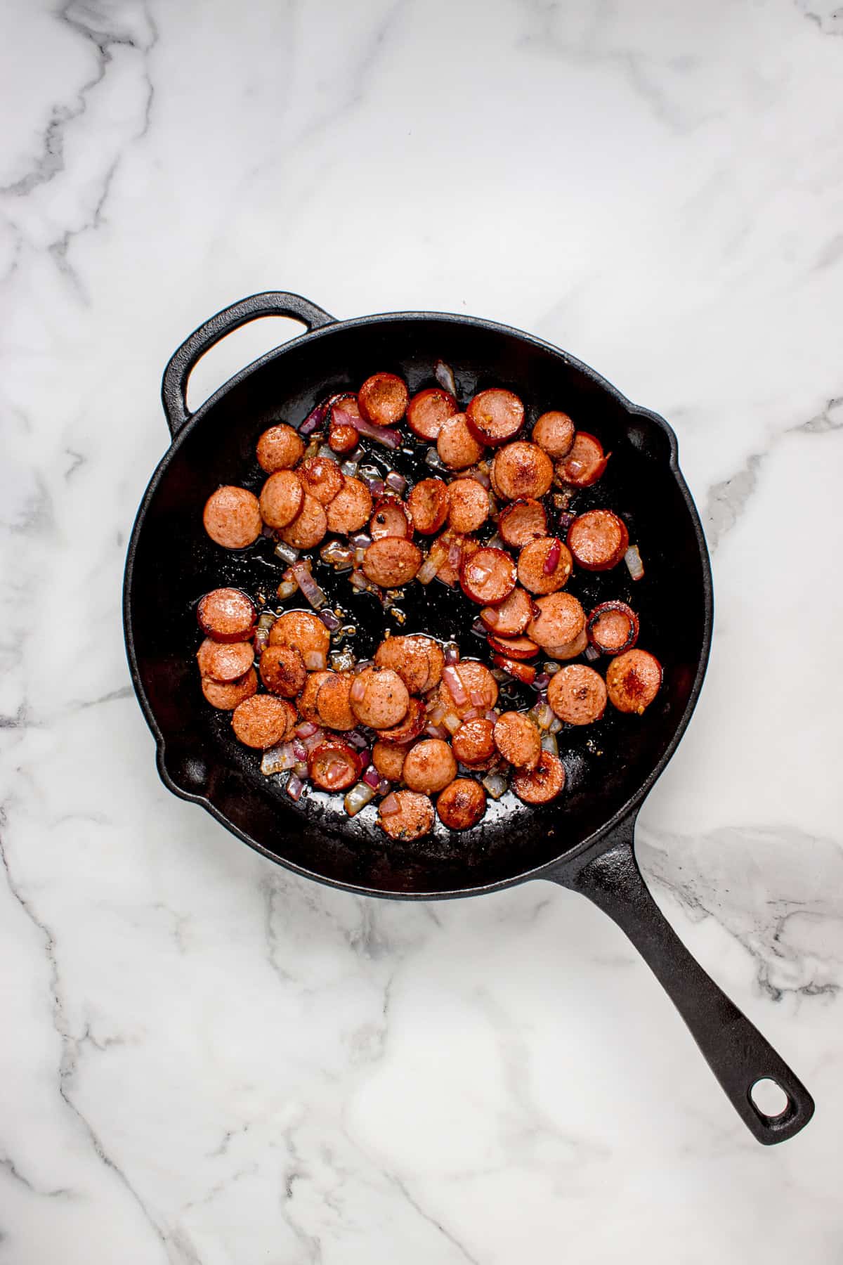 Browned sausage