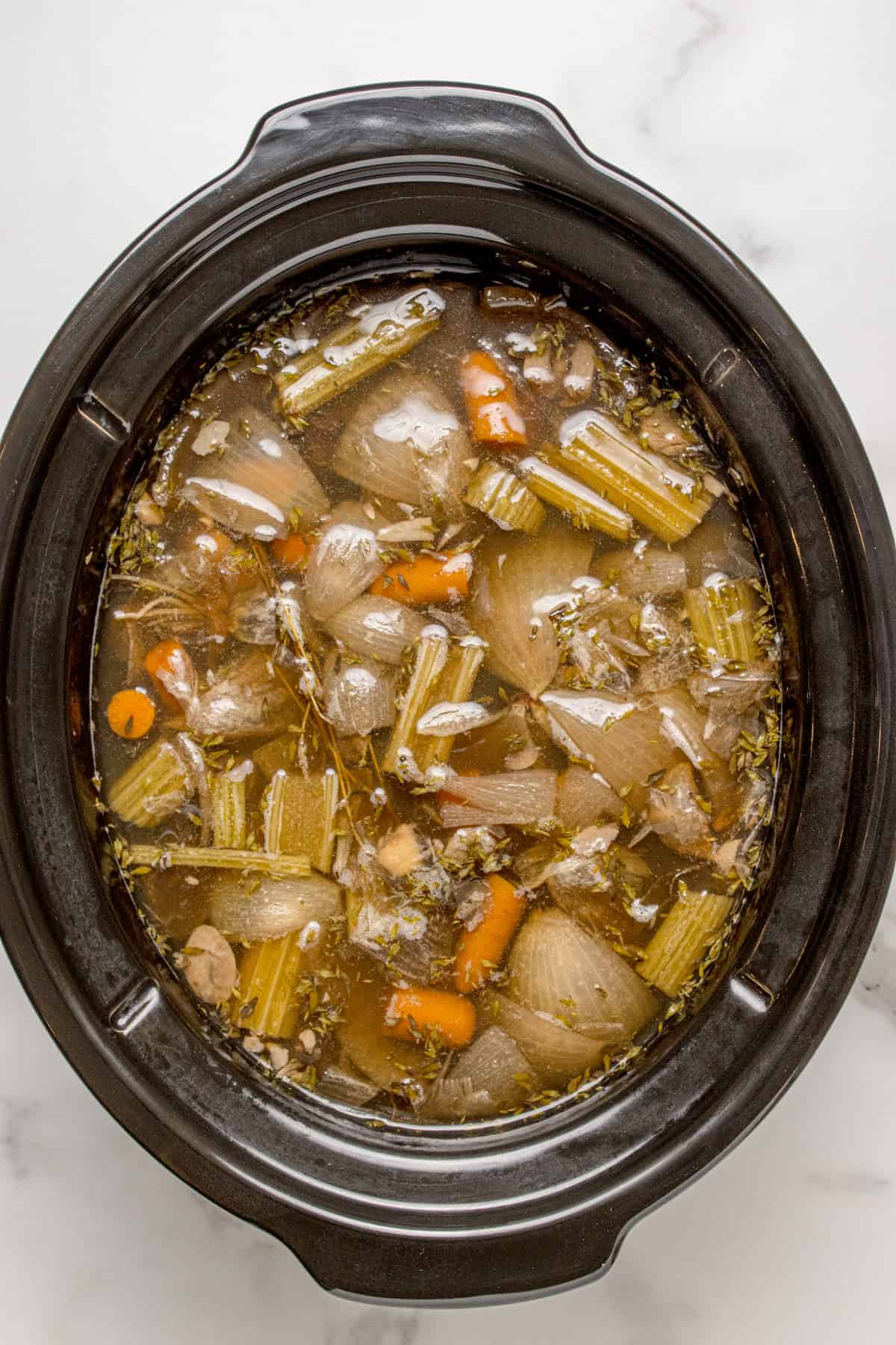 Cooked broth